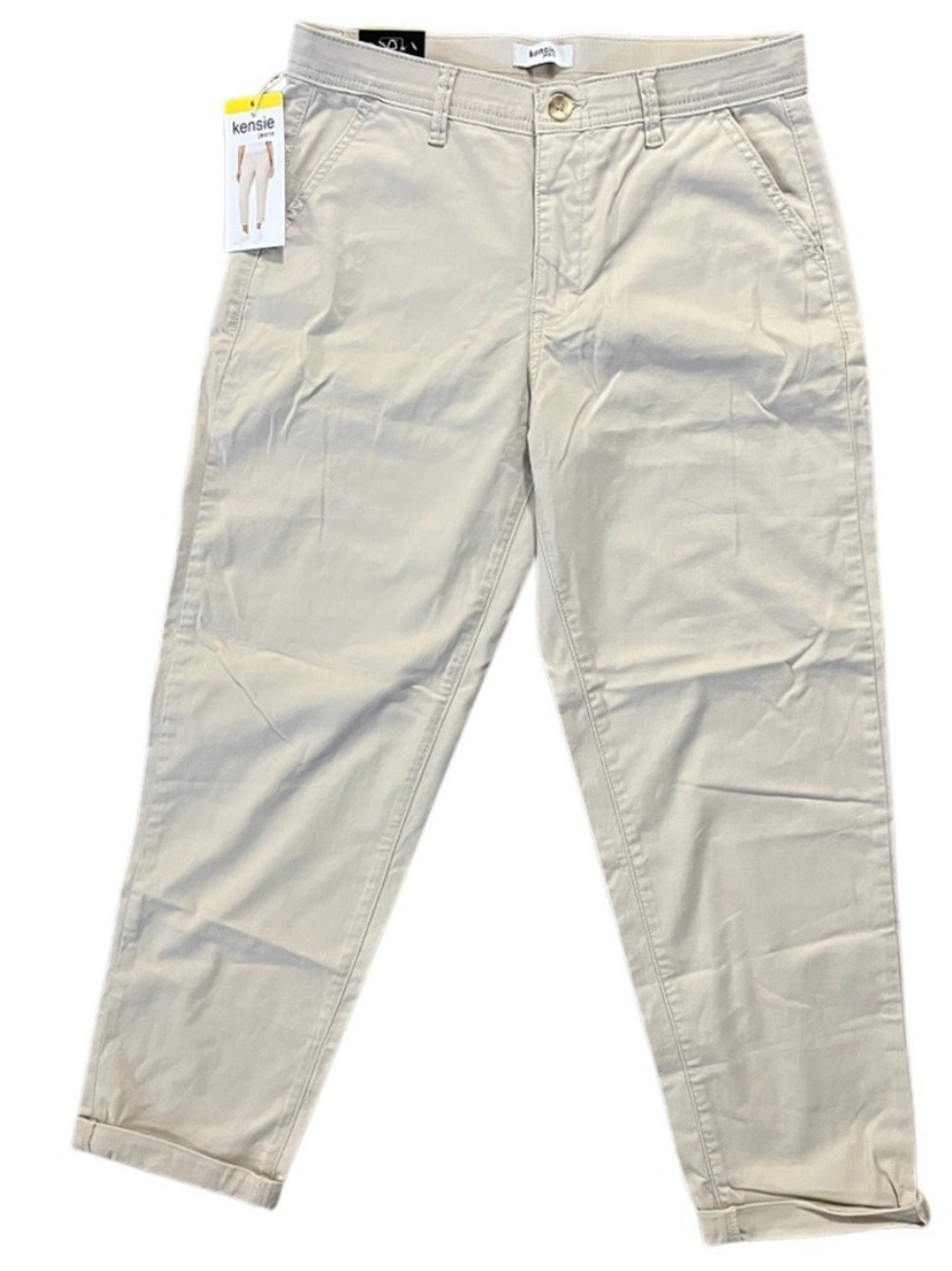 NWT Kensie Girlfriend Chino Pant Taupe Size 6